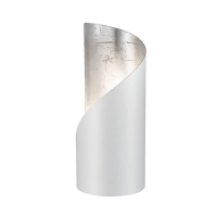 Trio Frank tafellamp mat wit/zilver, geschikt voor 1 x E14  LTR00104