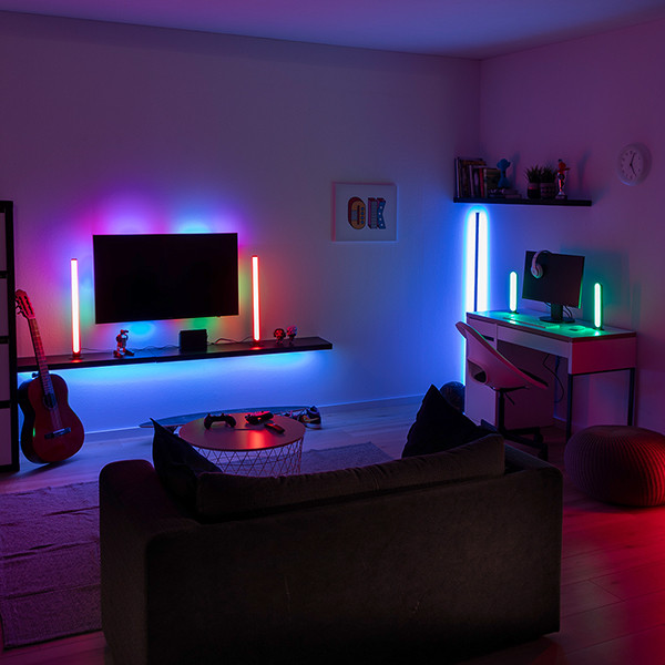Gaming tafellamp | RGB | Zwart | Geluidsbediening | Trio Lighting LTR00802 - 3