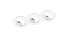 Inbouwarmatuur Jura rond geschikt voor GU10 (Trio, Wit, 3 stuks) LTR00040 - 1