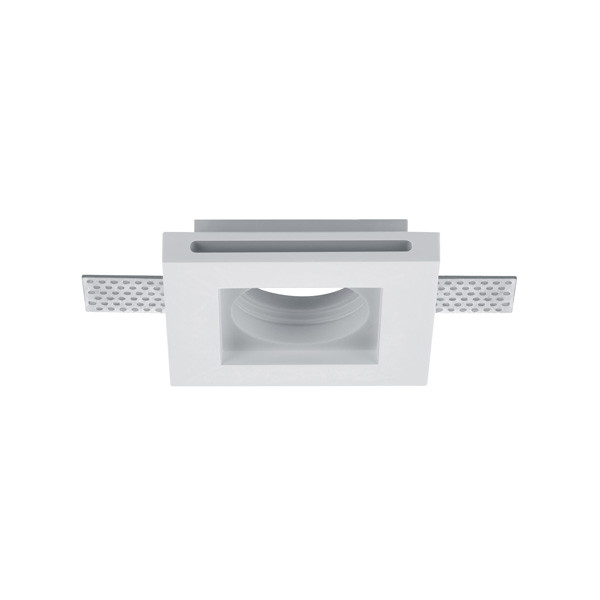 Trio Inbouwarmatuur Tatra vierkant, geschikt voor GU10 (Trio, wit, 1 stuk)  LTR00107 - 1