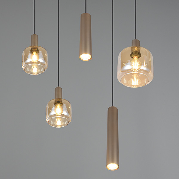LED Hanglamp | Mataro 5 | Rond | Platinum Bruin | IP20 | Trio Lighting LTR00915 - 2