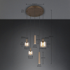 LED Hanglamp | Mataro 5 | Rond | Platinum Bruin | IP20 | Trio Lighting LTR00915 - 4