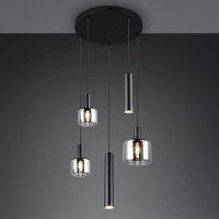 LED Hanglamp | Mataro 5 | Rond | Zwart | IP20 | Trio Lighting LTR00641