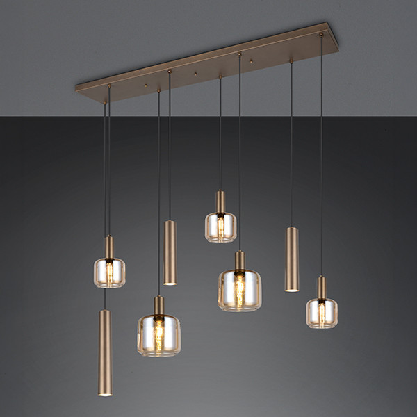 LED Hanglamp | Mataro 8 | Rond | Platinum Bruin | IP20 | Trio Lighting LTR00914 - 1