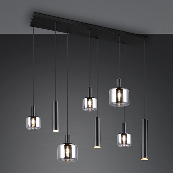 LED Hanglamp | Mataro 8 | Rond | Zwart | IP20 | Trio Lighting LTR00640 - 1