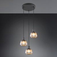 Trio LED Hanglamp | Tarifa | Rond | Zwart | IP20 | Trio Lighting  LTR00685