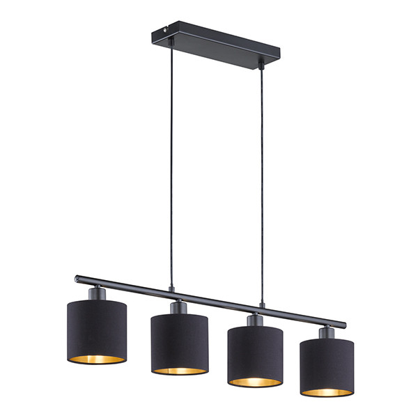LED Hanglamp E14 | Tommy | Zwart-goud | Verstelbaar | IP20 | 4 stuks | Trio Lighting LTR00768 - 1