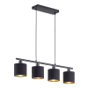 LED Hanglamp E14 | Tommy | Zwart-goud | Verstelbaar | IP20 | 4 stuks | Trio Lighting LTR00768 - 1