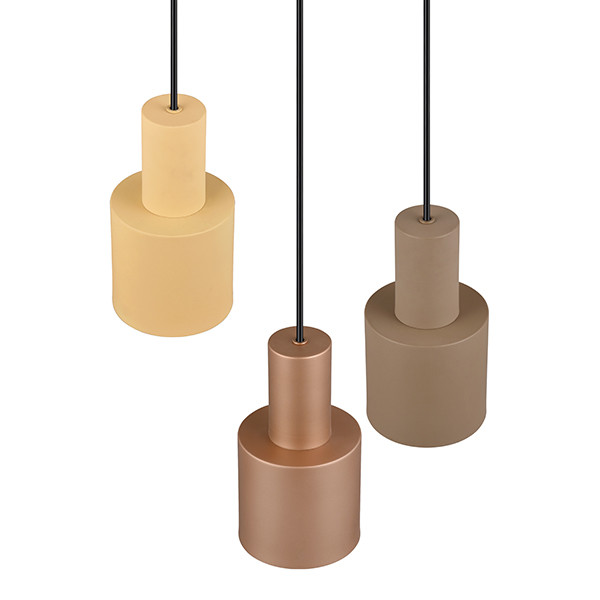 LED Hanglamp E27 | Agudo | Champagne mix | Verstelbaar | IP20 | 3 stuks | Trio Lighting LTR00749 - 3