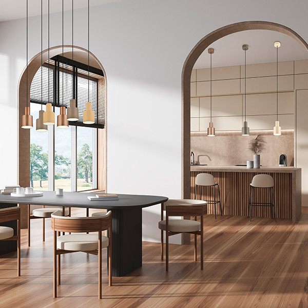 LED Hanglamp E27 | Agudo | Champagne mix | Verstelbaar | IP20 | 6 stuks | Trio Lighting LTR00752 - 6