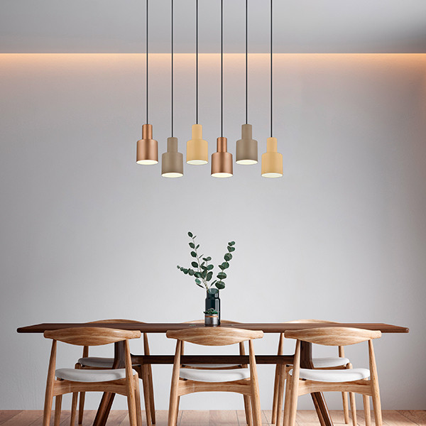 LED Hanglamp E27 | Agudo | Champagne mix | Verstelbaar | IP20 | 6 stuks | Trio Lighting LTR00752 - 8