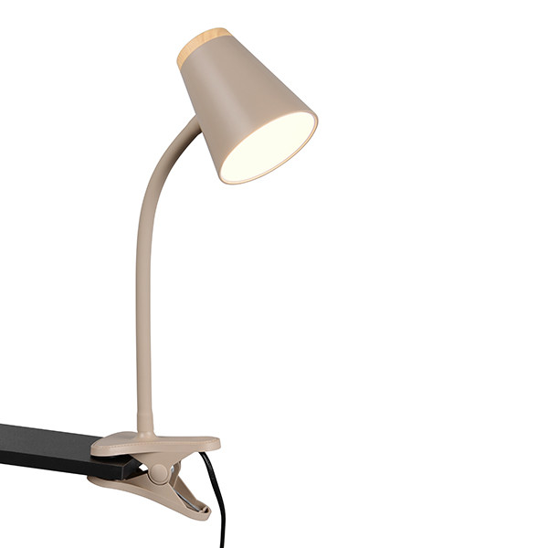 LED Klemlamp | Pongo | Rond | 3000K | Beige | IP20 | Trio Lighting LTR00776 - 1
