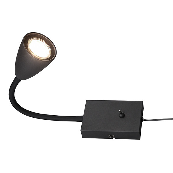 LED Klemlamp GU10 | Wanda | Rond | Zwart | IP20 | Schakelaar | Trio Lighting LTR00761 - 1