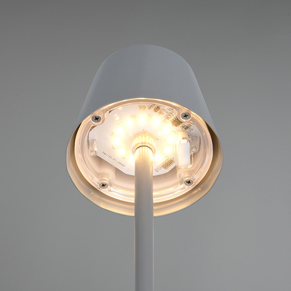 Trio LED Oplaadbare tafellamp | Diaz | 2700-6500K | Dimbaar | IP44 | Grijs | Trio Lighting  LTR00698 - 3