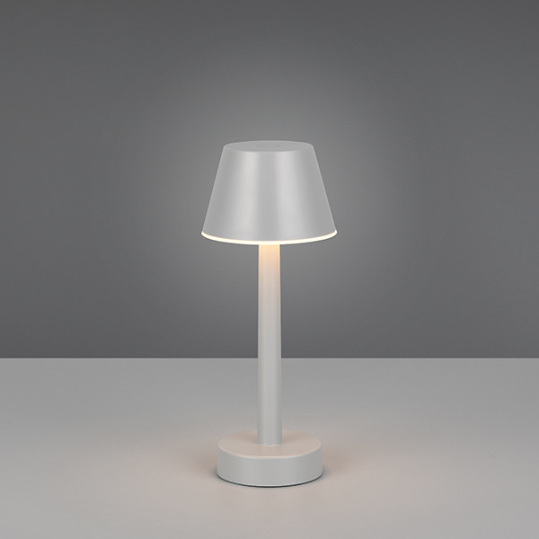 Trio LED Oplaadbare tafellamp | Vidal | 3000K | Dimbaar | IP44 | Grijs | Trio Lighting  LTR00703 - 1