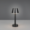 Trio LED Oplaadbare tafellamp | Vidal | 3000K | Dimbaar | IP44 | Zwart | Trio Lighting  LTR00705 - 1