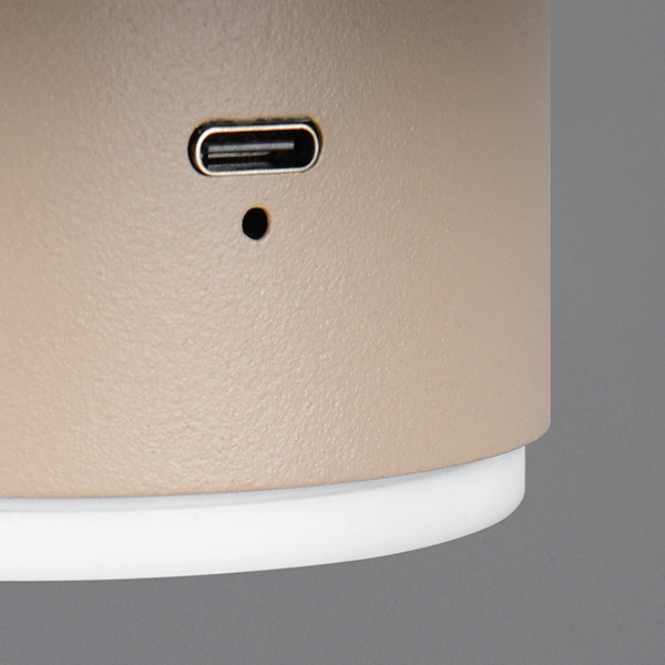 Trio LED Oplaadbare wandlamp | Davey | 3000K | Dimbaar | Beige | Trio Lighting  LTR00706 - 5