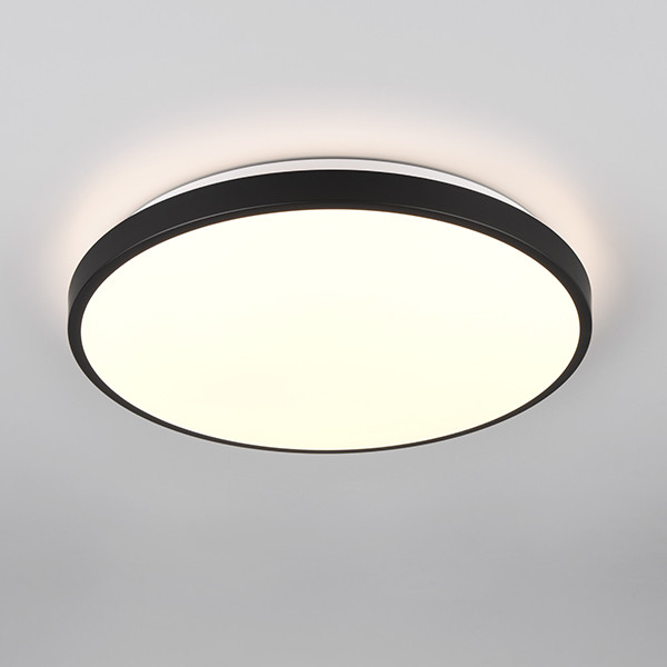 Trio LED Plafondlamp | Loody | Rond | 3000K | Zwart | IP20 | 24W | Trio Lighting  LTR00502 - 1