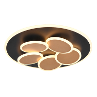 LED Plafondlamp | Mandala | Rond | Zwart-Goud | Timer | IP20 | Trio Lighting LTR00741