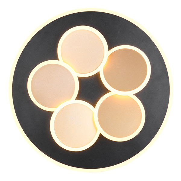 LED Plafondlamp | Mandala | Rond | Zwart-Goud | Timer | IP20 | Trio Lighting LTR00741 - 3