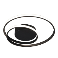 LED Plafondlamp | Zibal | Rond | Zwart | Dimbaar | IP20 | Trio Lighting LTR00840
