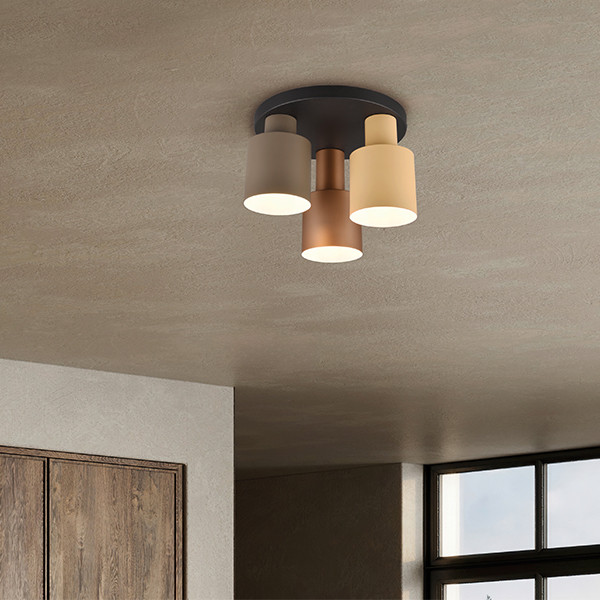 LED Plafondlamp E27 | Agudo | Champagne mix | IP20 | 3 stuks | Trio Lighting LTR00751 - 5