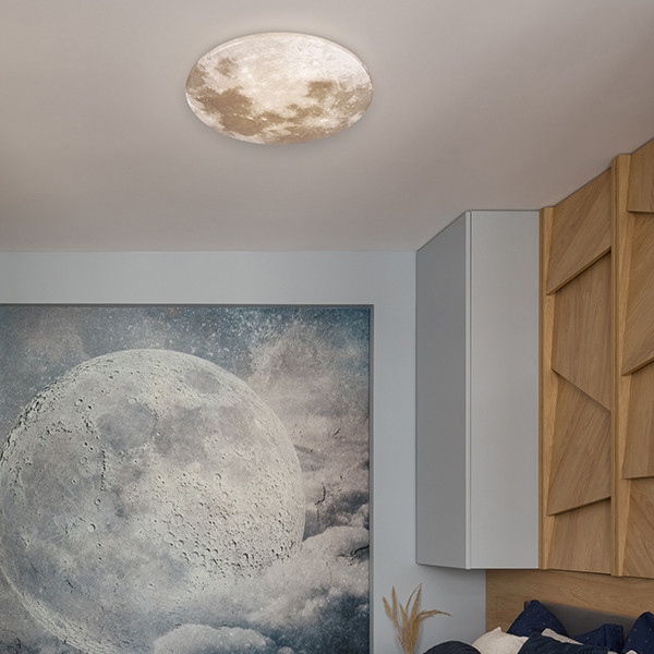 LED Plafondlamp maan | Moonika | Rond | 3000K | Wit | IP44 | 15W | Trio Lighting LTR00775 - 5