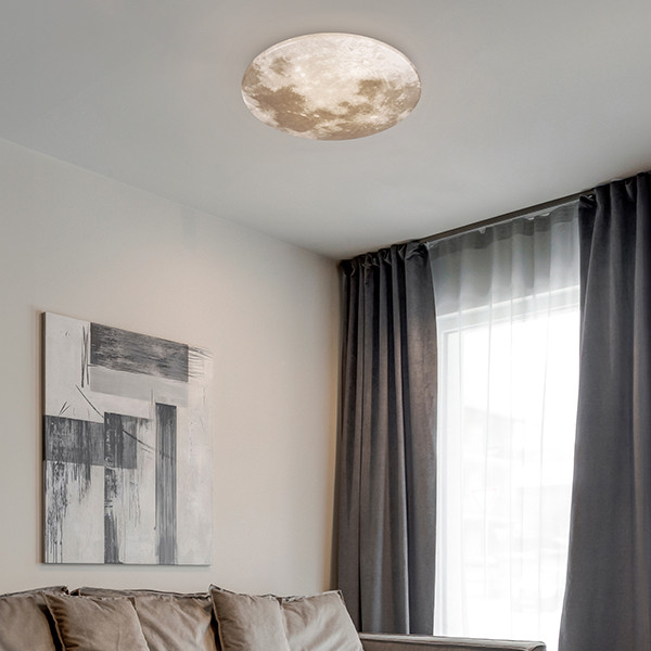 LED Plafondlamp maan | Moonika | Rond | 3000K | Wit | IP44 | 15W | Trio Lighting LTR00775 - 6