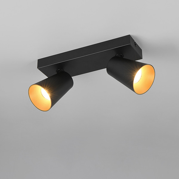 Trio LED Plafondspot | Sharp | Rond | Zwart | IP20 | Trio Lighting  LTR00657 - 1