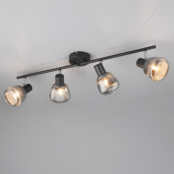 Trio LED Plafondspot | Tarifa | Rond | Zwart | IP20 | Trio Lighting  LTR00690 - 1