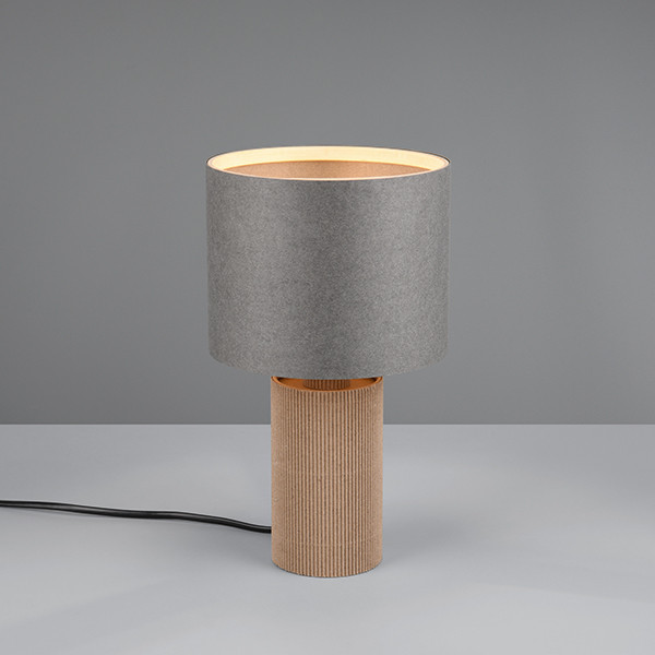 Trio LED Tafellamp | Canio | Rond | Grijs, hout | IP20 | Trio Lighting  LTR00580 - 1
