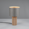 LED Tafellamp | Canio | Rond | Grijs, hout | IP20 | Trio Lighting LTR00580 - 1