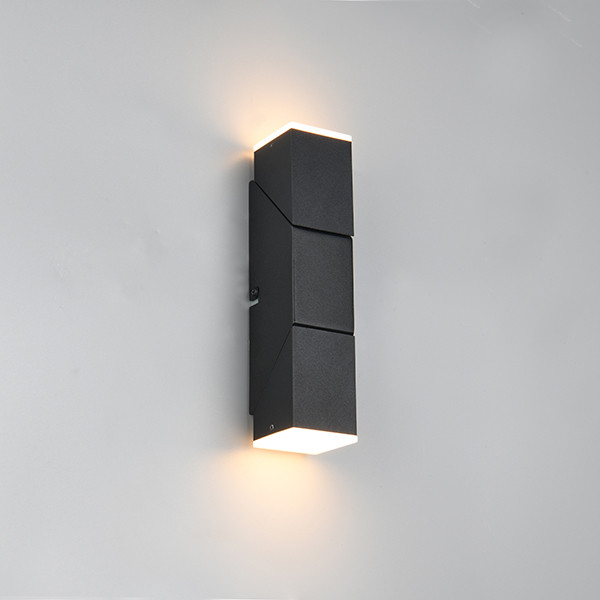 Trio LED Wandlamp | Raglan | Rechthoek | 3000K | Zwart | IP20 | 7.6W | Trio Lighting  LTR00647 - 1