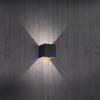 LED Wandlamp | Up & Down | Louis | Vierkant | Zwart-goud | 3000K | IP20 | Trio Lighting LTR00757 - 2