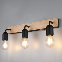 Trio LED Wandlamp E27 | Arturo | Rond | Hout | IP44 | Trio Lighting  LTR00474