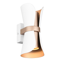 LED Wandlamp GU10 | Coat | Up & Down | Wit-goud | IP20 | Trio Lighting LTR00758