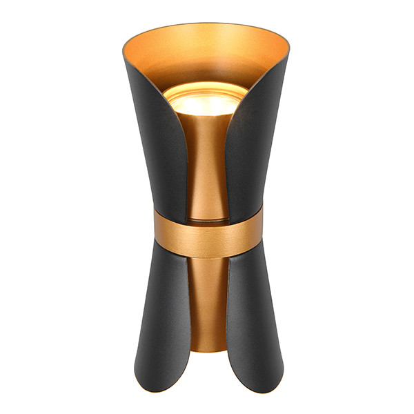 LED Wandlamp GU10 | Coat | Up & Down | Zwart-goud | IP20 | Trio Lighting LTR00759 - 3