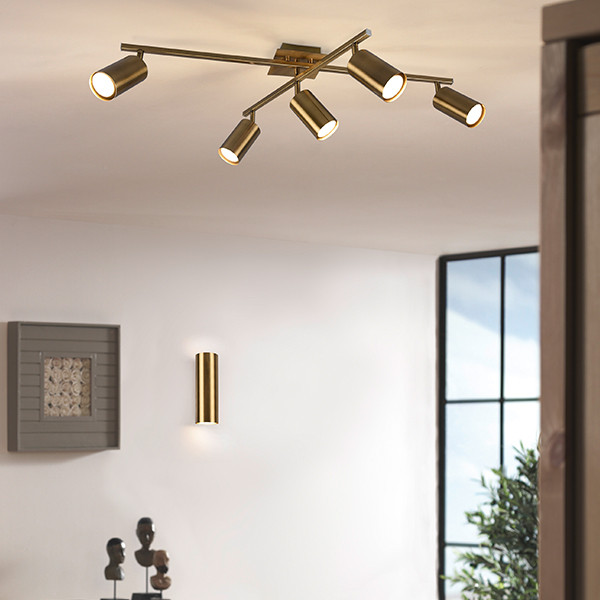 LED Wandlamp GU10 | Marley | Up & Down | Messing | IP20 | Trio Lighting LTR00764 - 3