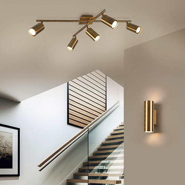 LED Wandlamp GU10 | Marley | Up & Down | Messing | IP20 | Trio Lighting LTR00764 - 5