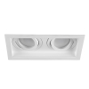 Led inbouwspot | Rechthoek | Kenai | Wit | 2x GU10 | Ø 165mm | IP20 LTR00870 - 1