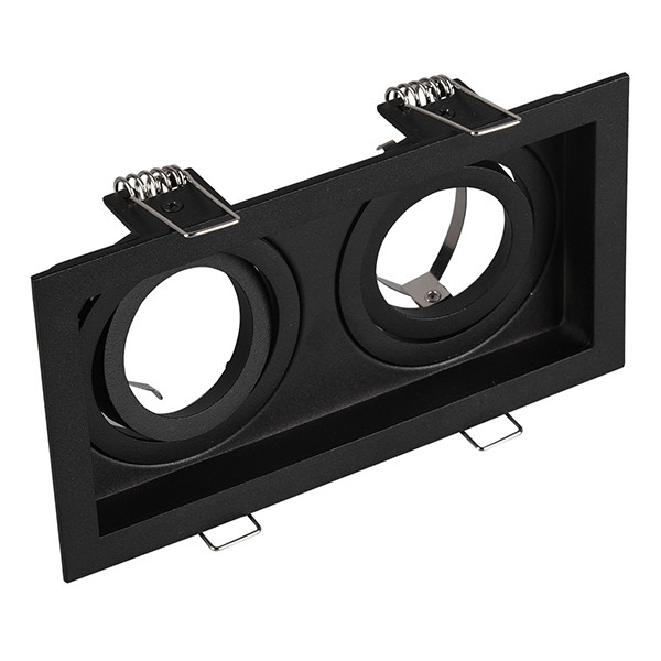 Led inbouwspot | Rechthoek | Kenai | Zwart | 2x GU10 | Ø 165mm | IP20 LTR00871 - 3