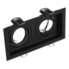 Led inbouwspot | Rechthoek | Kenai | Zwart | 2x GU10 | Ø 165mm | IP20 LTR00871 - 3