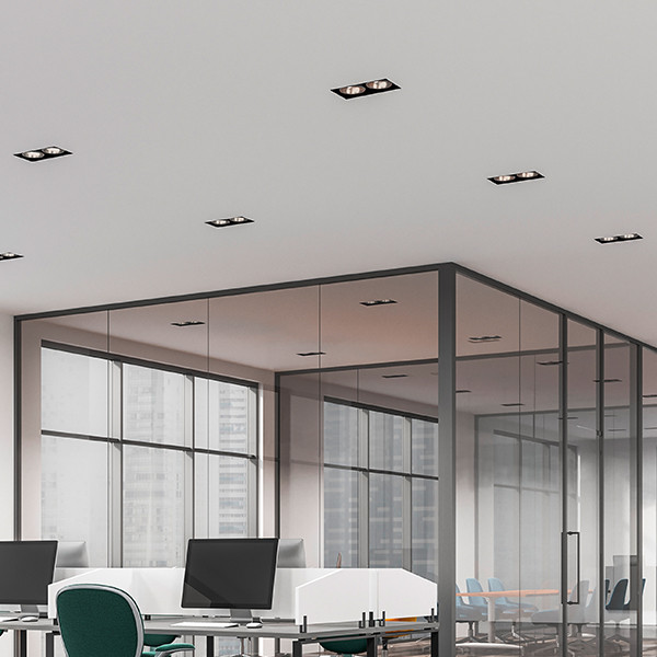 Led inbouwspot | Rechthoek | Kenai | Zwart | 2x GU10 | Ø 165mm | IP20 LTR00871 - 4