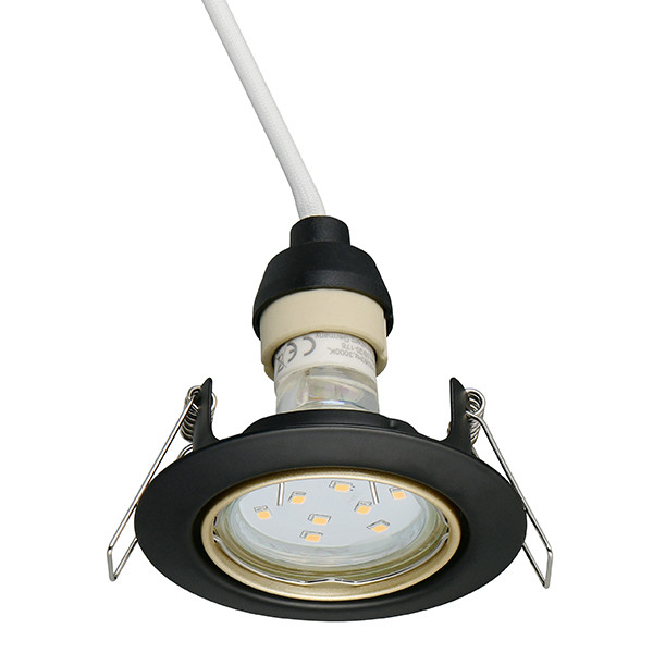 Led inbouwspot | Rond | Jura | Zwart/Goud | GU10 | Ø 68mm | IP20 LTR00863 - 4