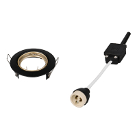 Led inbouwspot | Rond | Jura | Zwart/Goud | GU10 | Ø 68mm | IP20 LTR00863