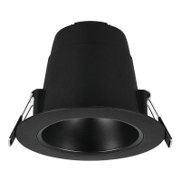Led inbouwspot | Rond | Virunga | Zwart | Ø 95mm | 2300-3000-4000K | IP44 | 6W LTR00876