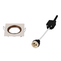 Led inbouwspot | Vierkant | Jura | Mokka | GU10 | Ø 68mm | IP20 LTR00864