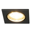 Led inbouwspot | Vierkant | Jura | Zwart/Goud | GU10 | Ø 68mm | IP20 LTR00862 - 1