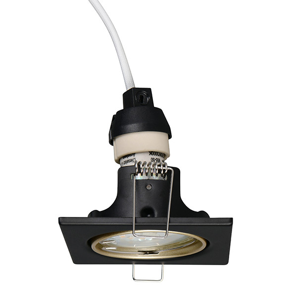 Led inbouwspot | Vierkant | Jura | Zwart/Goud | GU10 | Ø 68mm | IP20 LTR00862 - 3