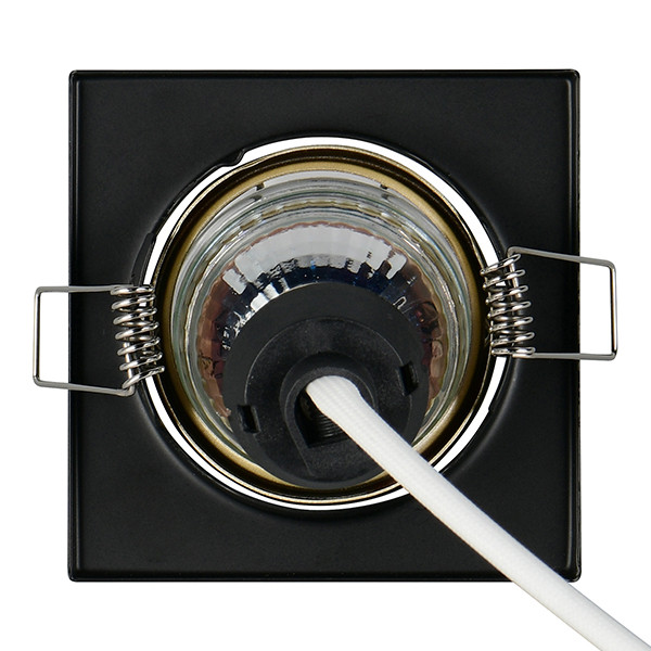Led inbouwspot | Vierkant | Jura | Zwart/Goud | GU10 | Ø 68mm | IP20 LTR00862 - 5